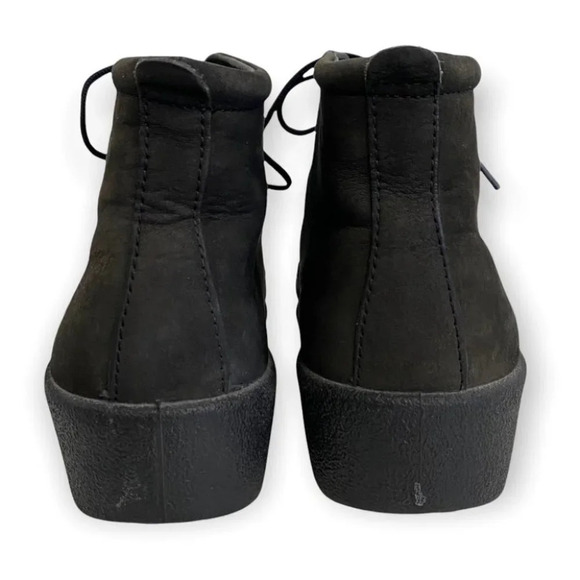 Ecco  Black Soft Suede Lace Up Booties - Picture 4 of 8